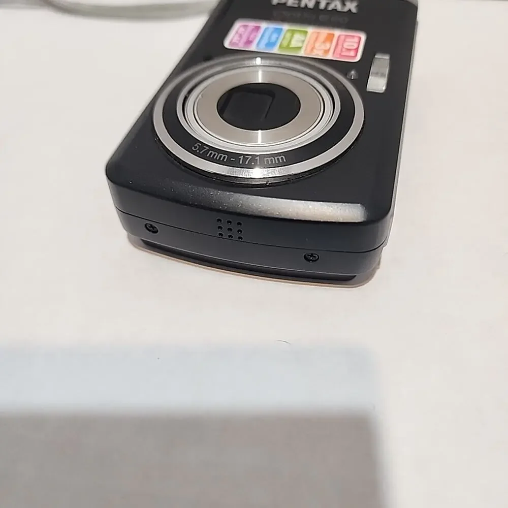Pentax Optio E60 10.1 MP Digital Point And Shoot Camera W/ AV/USB Cable Tested